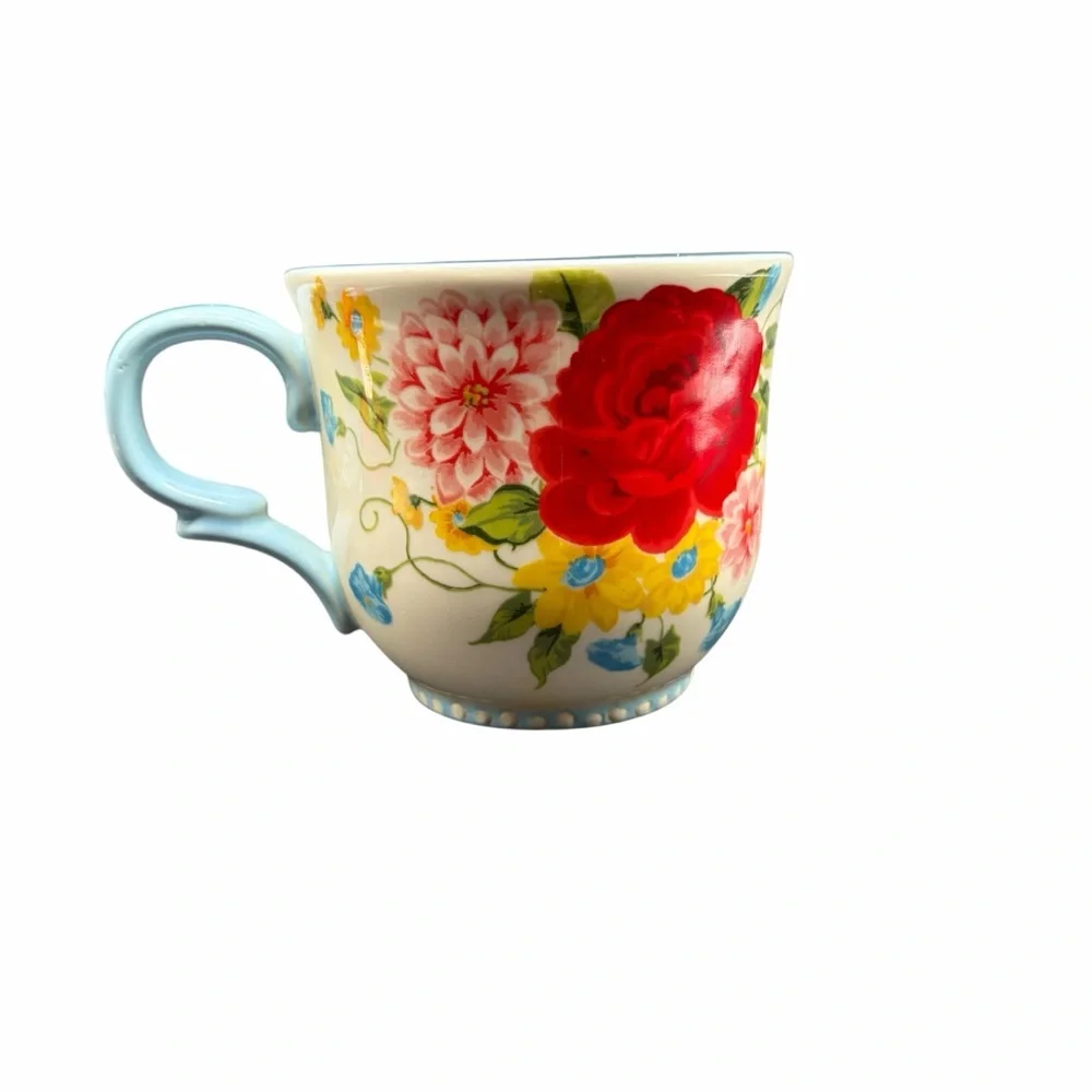 NWT PIONEER WOMAN FLORAL STONEWARE COFFEE MUG